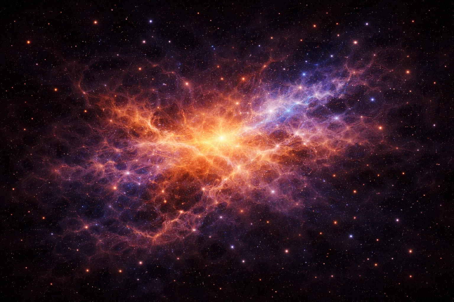 Wide glowing nebula