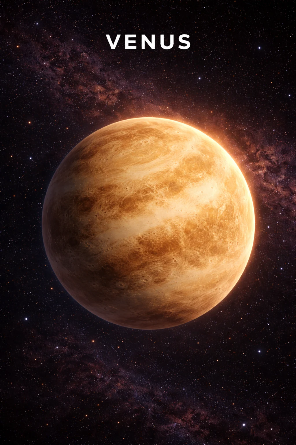 A labeled poster of Venus.